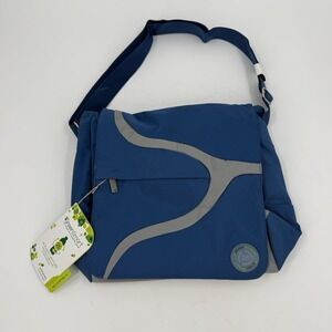 GreenSmart Blue Messenger Bag NWT Recycled Bottle Eco Laptop Shoulder Bag